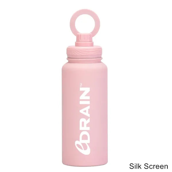 34 oz Vacuum Thermal Water Cup with Rotating Phone Holder
