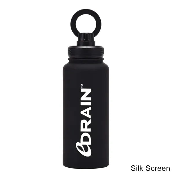 34 oz Vacuum Thermal Water Cup with Rotating Phone Holder