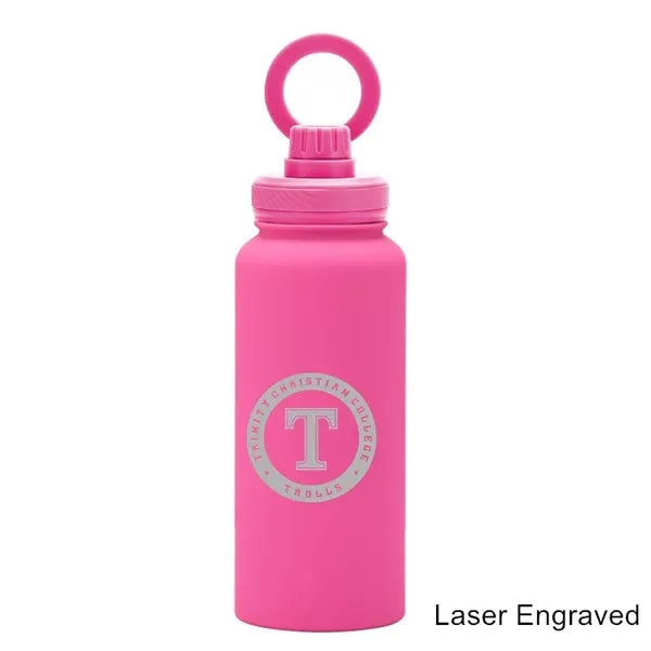 34 oz Vacuum Thermal Water Cup with Rotating Phone Holder