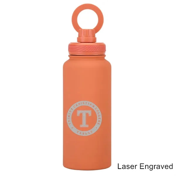 34 oz Vacuum Thermal Water Cup with Rotating Phone Holder