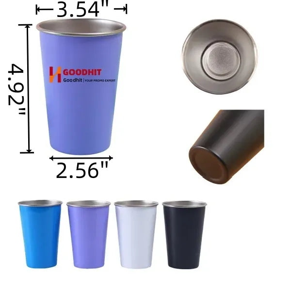 Single Stainless Steel Rolled Rim Camping Wine Glass