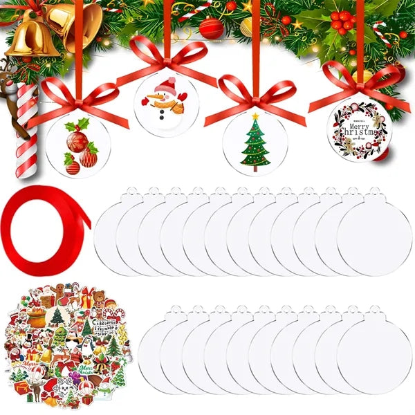 Full Color Acrylic Christmas Ornaments 3"