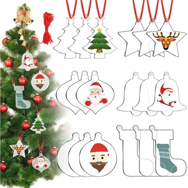 Full Color Acrylic Christmas Ornaments 3"