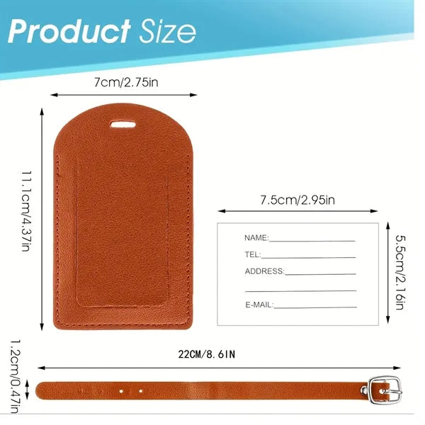 PU Leather Luggage Tag