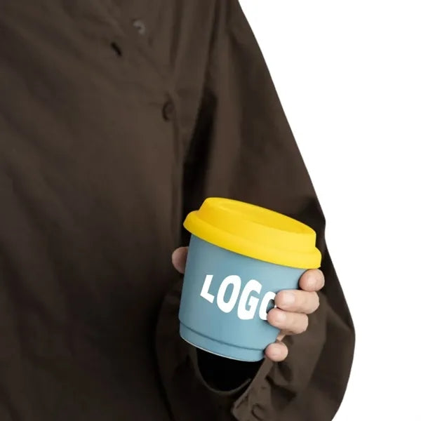8.5oz Ceramic Portable Travel Coffee Mugs with Silicone Lids