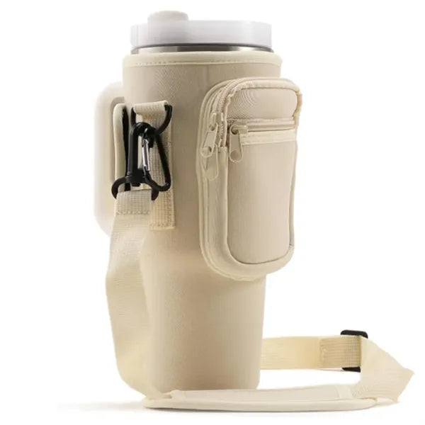 30/40oz Water Bottle Tumbler Carrier Bag w/Phone Pocket