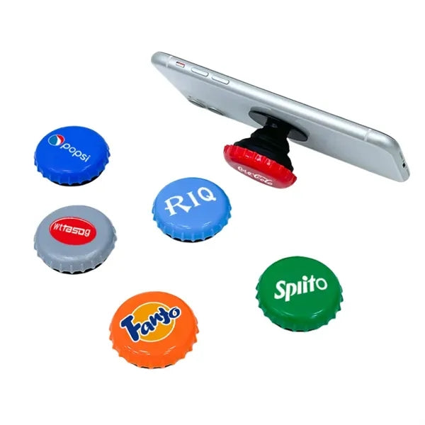 Retractable Bottle Cap Phone Grip Holder