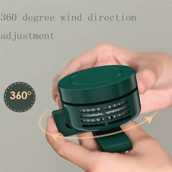 Travel mini portable rechargeable waist clip personal fan