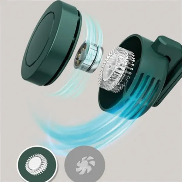 Travel mini portable rechargeable waist clip personal fan