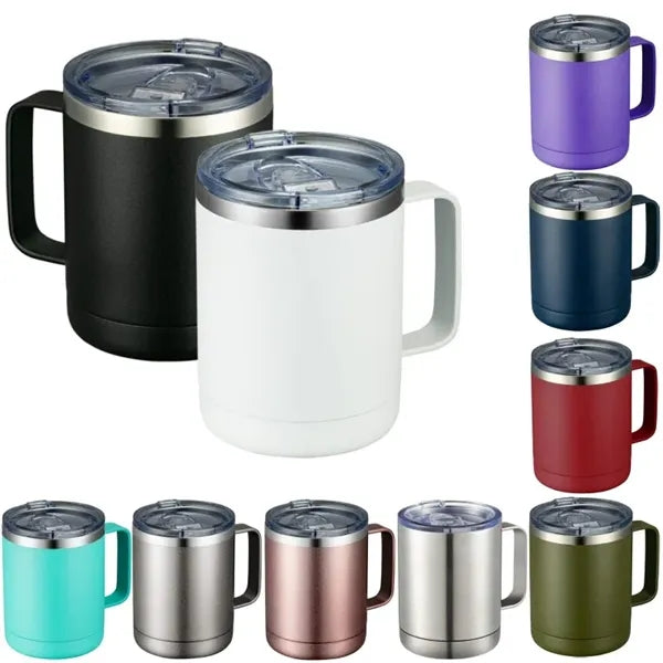 12oz Stainless Steel Insulated Coffee Mug With Handle
