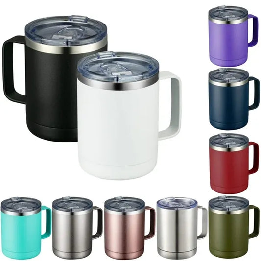 12oz Stainless Steel Insulated Coffee Mug With Handle