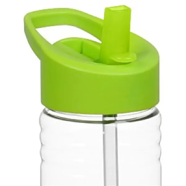 24 oz Clear Slim Fit Water Bottle with Flip Straw Lid
