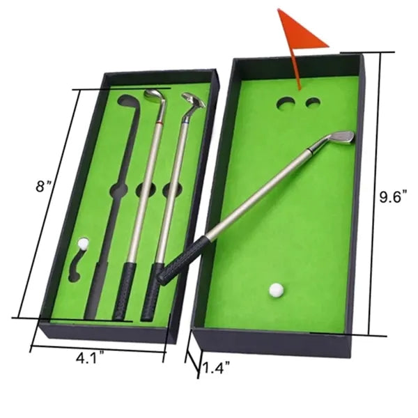 Mini Desktop Golf Ballpoint Pen Set