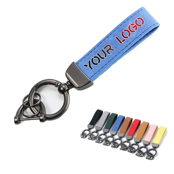 Universal Durable Leather 360 Degree Rotatable Keychain