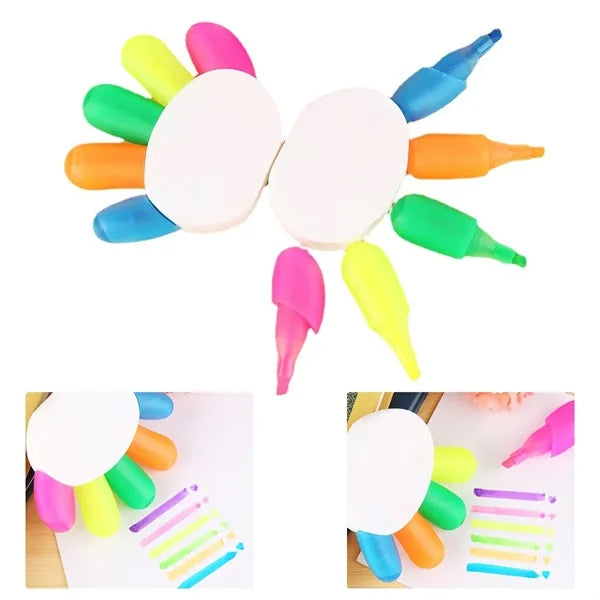 Creative 5 Color in 1 Hands Shape Highlighter Marker