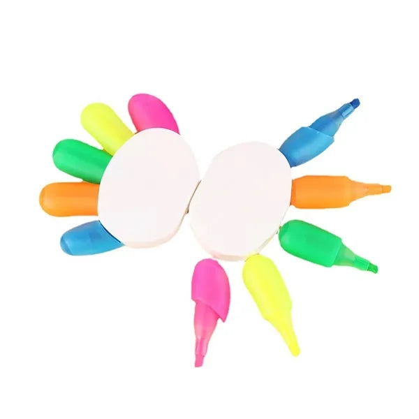Creative 5 Color in 1 Hands Shape Highlighter Marker