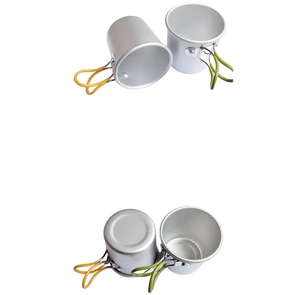 Portable Aluminum Cup with Foldable Handle