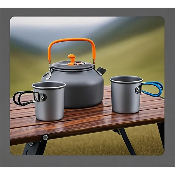 Portable Aluminum Cup with Foldable Handle