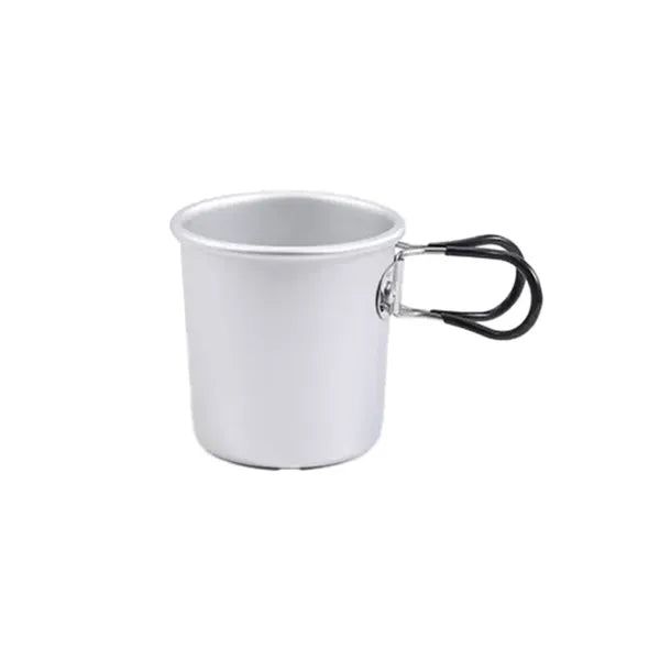Portable Aluminum Cup with Foldable Handle