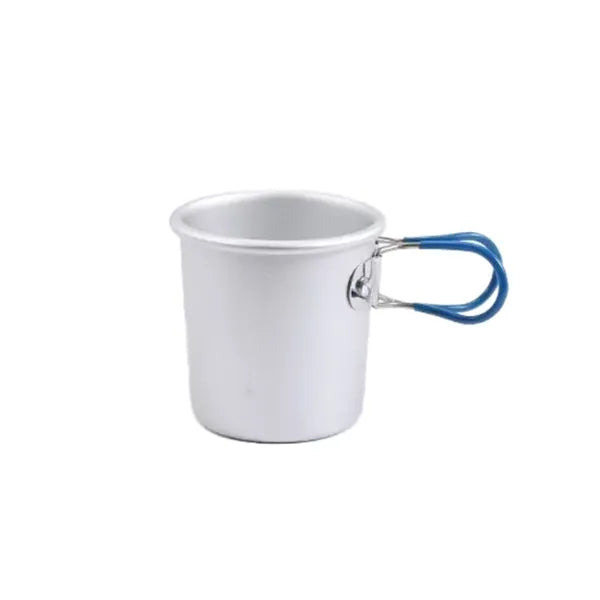 Portable Aluminum Cup with Foldable Handle