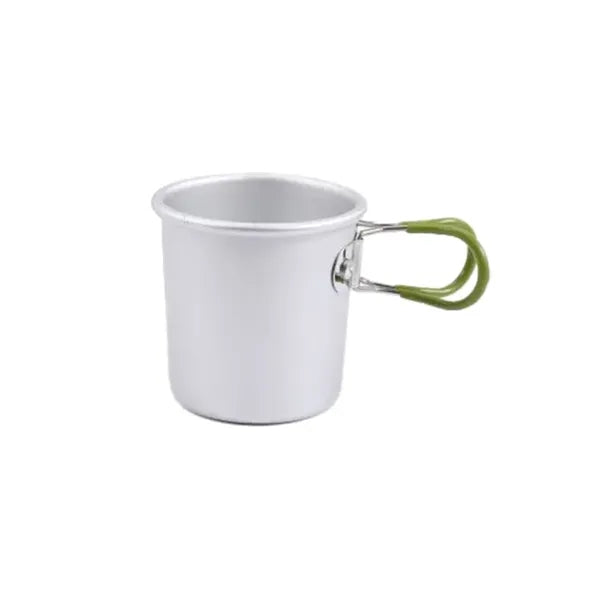 Portable Aluminum Cup with Foldable Handle