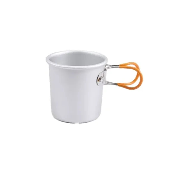 Portable Aluminum Cup with Foldable Handle