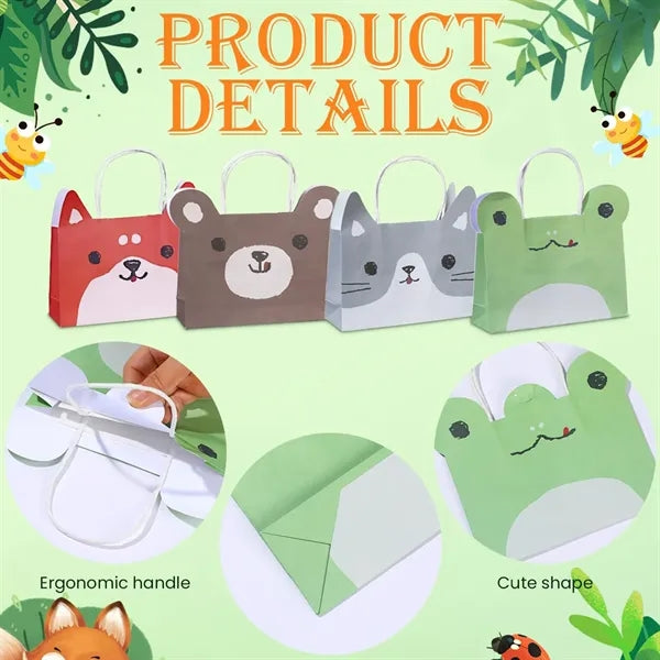 Paper Animal Shape Gift Bag with Handle Dog Birthday Party