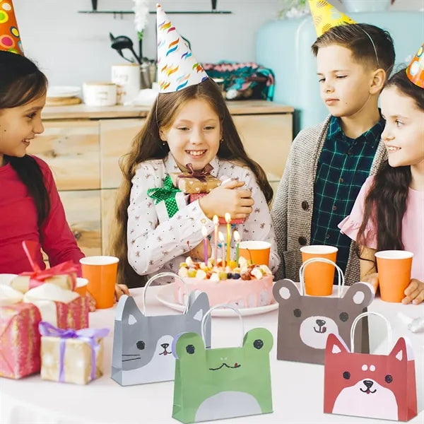 Paper Animal Shape Gift Bag with Handle Dog Birthday Party