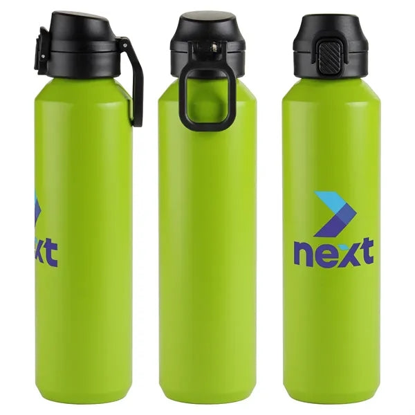 Nexus 27 oz Recycled Aluminum Bottle with Flip-Top Lid and C
