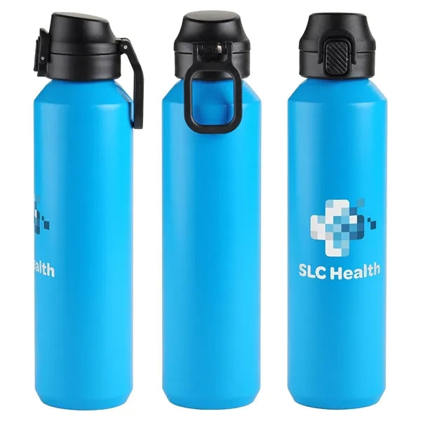 Nexus 27 oz Recycled Aluminum Bottle with Flip-Top Lid and C