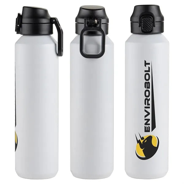 Nexus 27 oz Recycled Aluminum Bottle with Flip-Top Lid and C