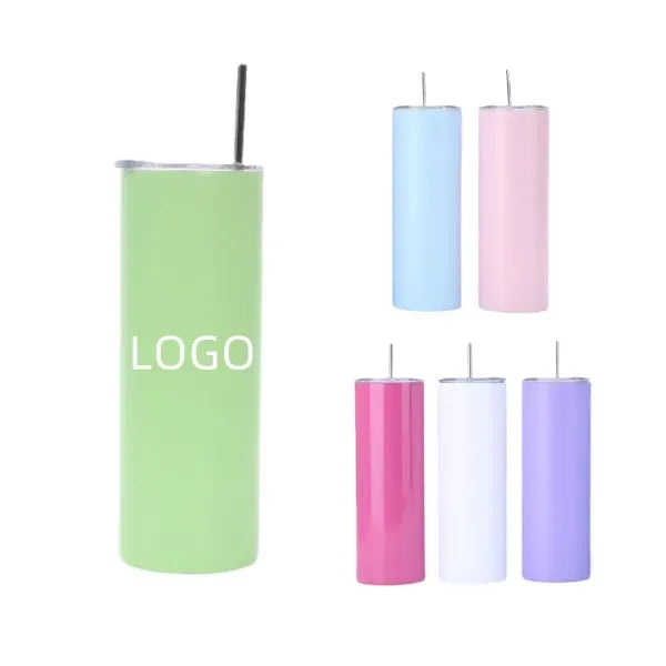 20oz stainless steel vacuum insulated cup with straw