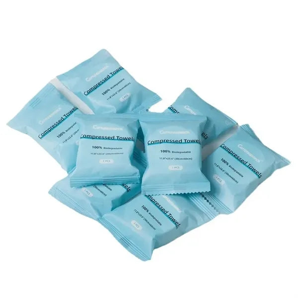 Disposable Compressed Towel 6 pcs pack bag