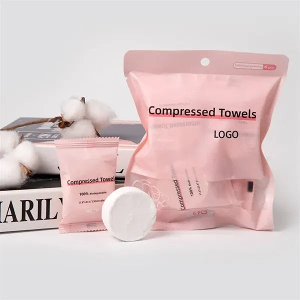 Disposable Compressed Towel 6 pcs pack bag