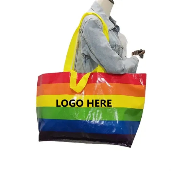 Rainbow PP woven Grocery Bags