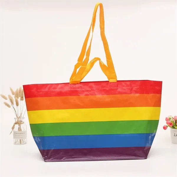 Rainbow PP woven Grocery Bags