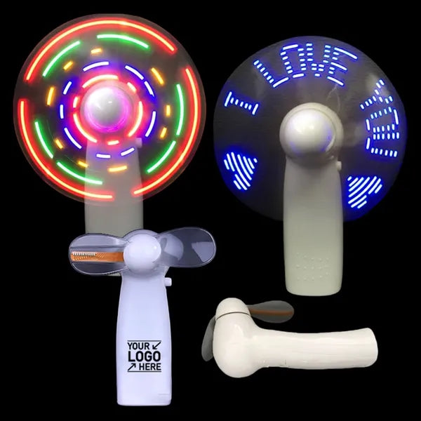 Mini Handheld LED Programmable Fan Battery Included