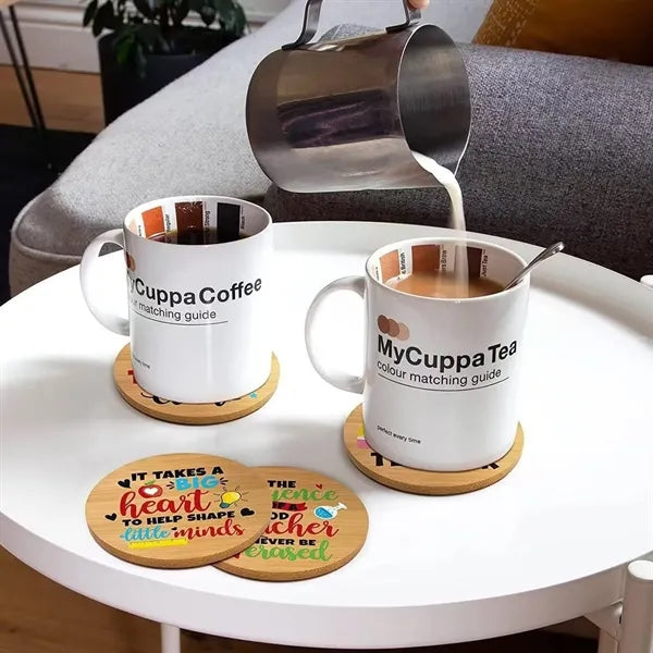 Logo bamboo coaster