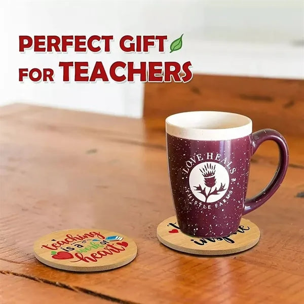 Logo bamboo coaster