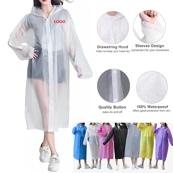 Thickened EVA Non-disposable Adult Raincoat