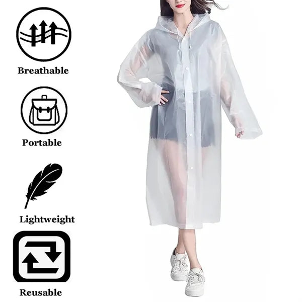 Thickened EVA Non-disposable Adult Raincoat