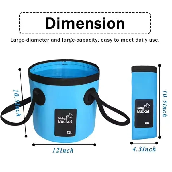 Stereo PVC Folding Bucket for Water Storage and Fishing