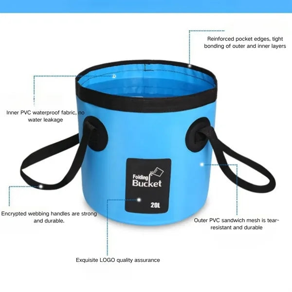 Stereo PVC Folding Bucket for Water Storage and Fishing