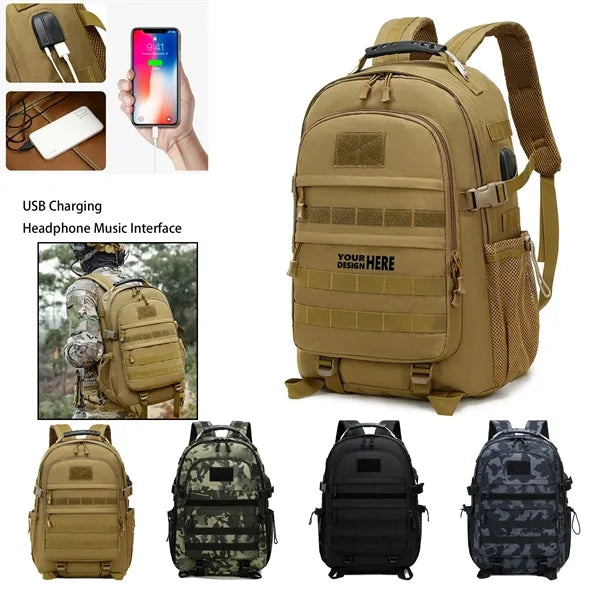 Camping Backpack with USB Charging Port
