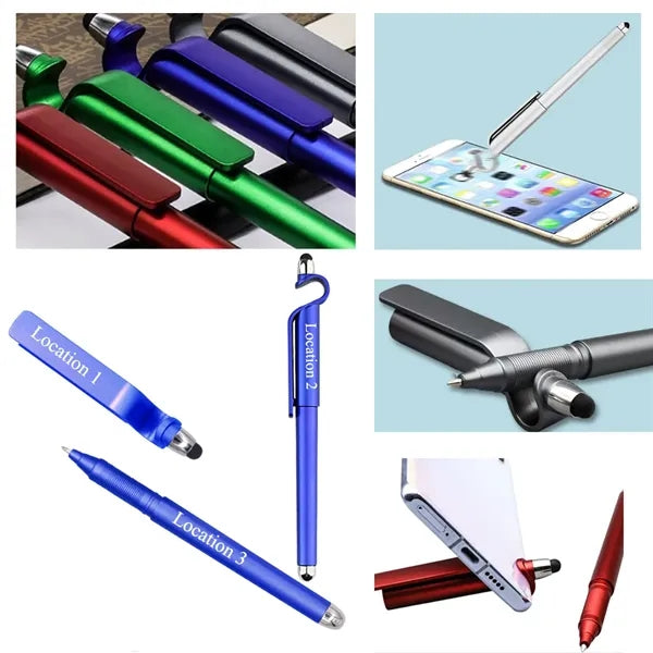 3 in 1 Phone Holder + Capacitive Stylus + Ballpoint Pens