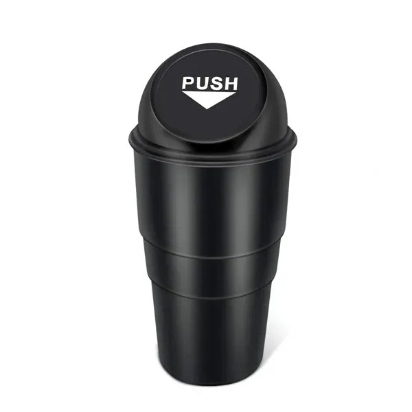 Push Car Trash Bin Mini Automobile Garbage Can With Lid