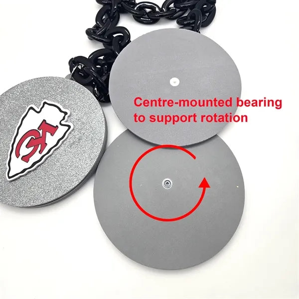 Rotatable EVA Material Team Fan Chain Necklace