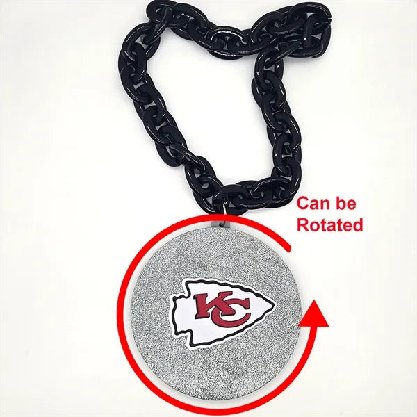 Rotatable EVA Material Team Fan Chain Necklace