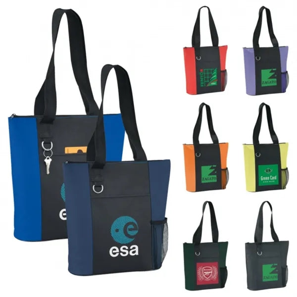 Oxford Tote Bag W/ Zipper Closure