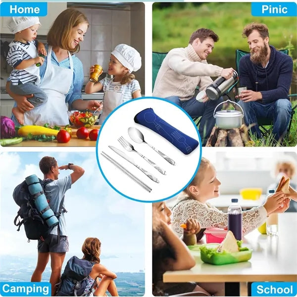 Portable Eco-Friendly Straw Utensil Set
